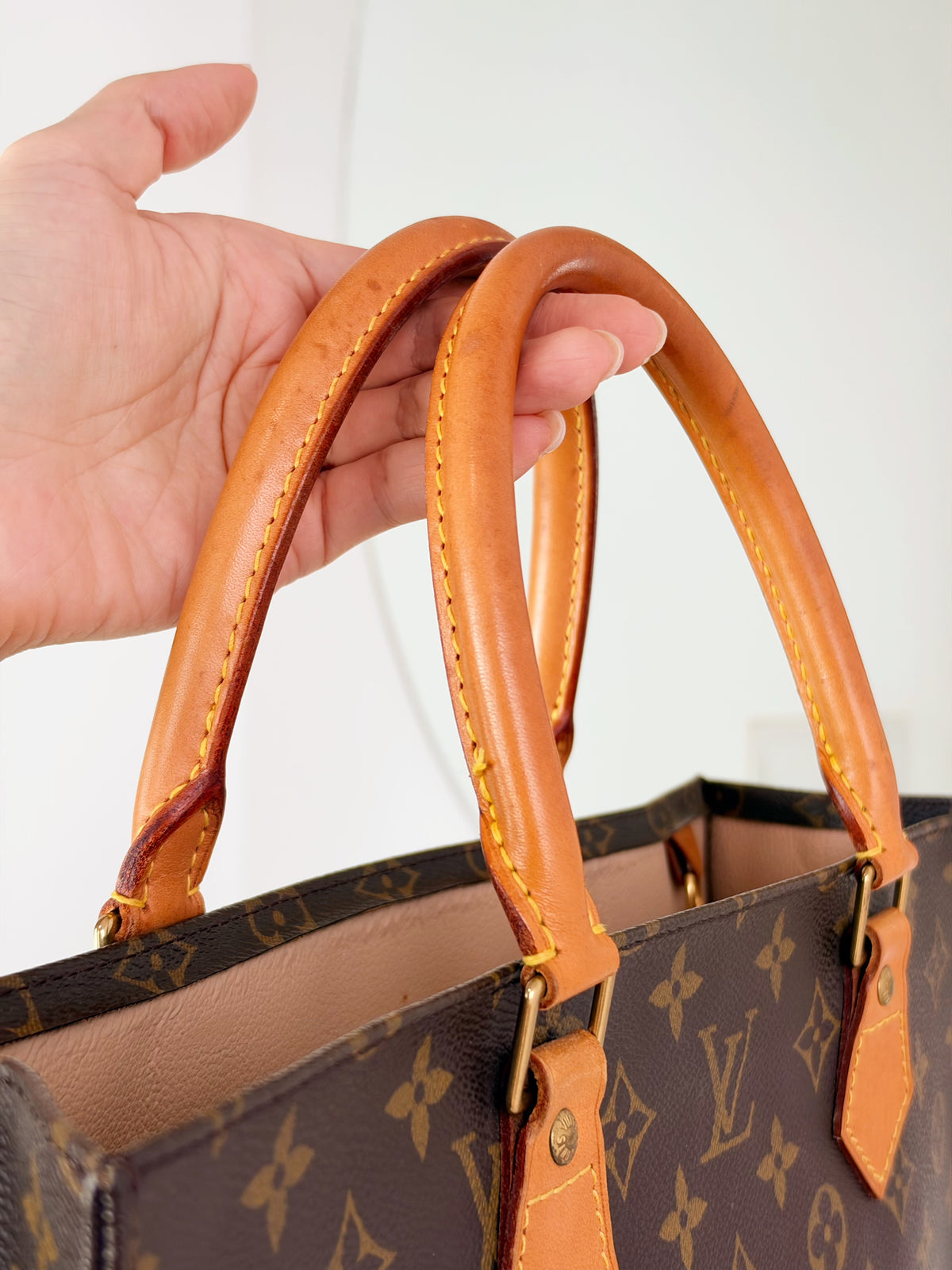Louis Vuitton Vintage Sac Plat Handbag Tote Crossbody Bag