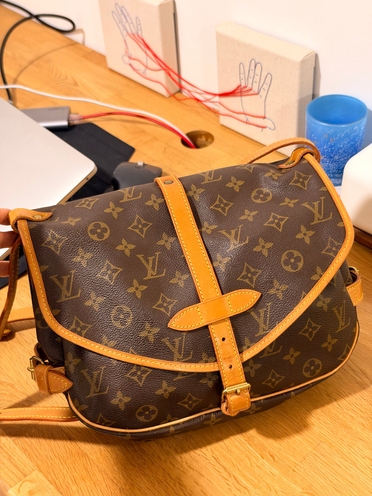 Louis Vuitton Vintage Saumur 30 Shoulder Crossbody Bag