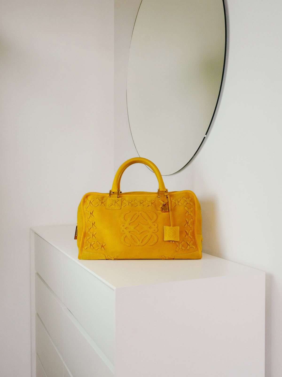 Loewe Vintage Suede Amazona 36 Handbag
