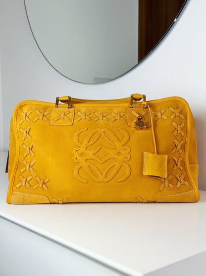 Loewe Vintage Suede Amazona 36 Handbag