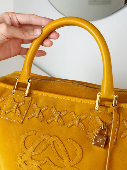 Loewe Vintage Suede Amazona 36 Handbag