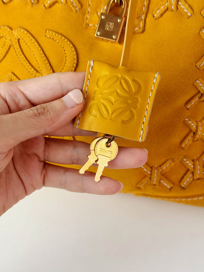 Loewe Vintage Suede Amazona 36 Handbag