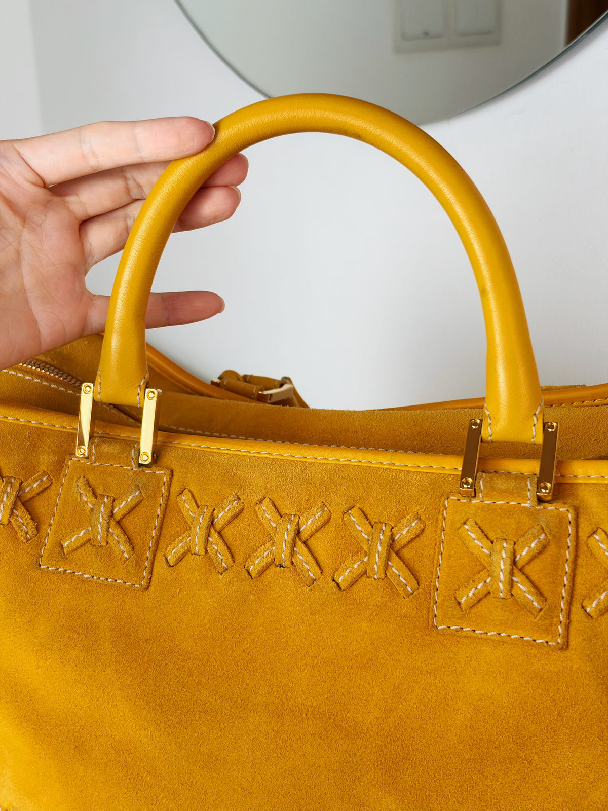 Loewe Vintage Suede Amazona 36 Handbag