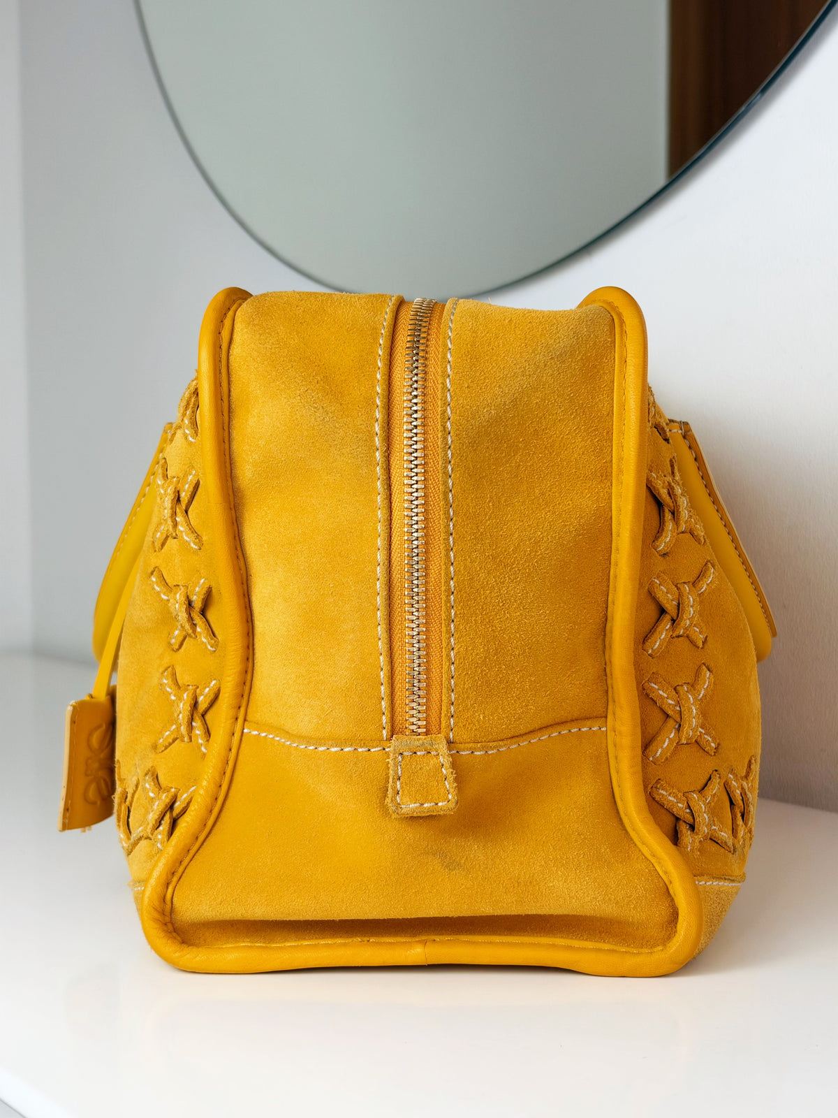Loewe Vintage Suede Amazona 36 Handbag