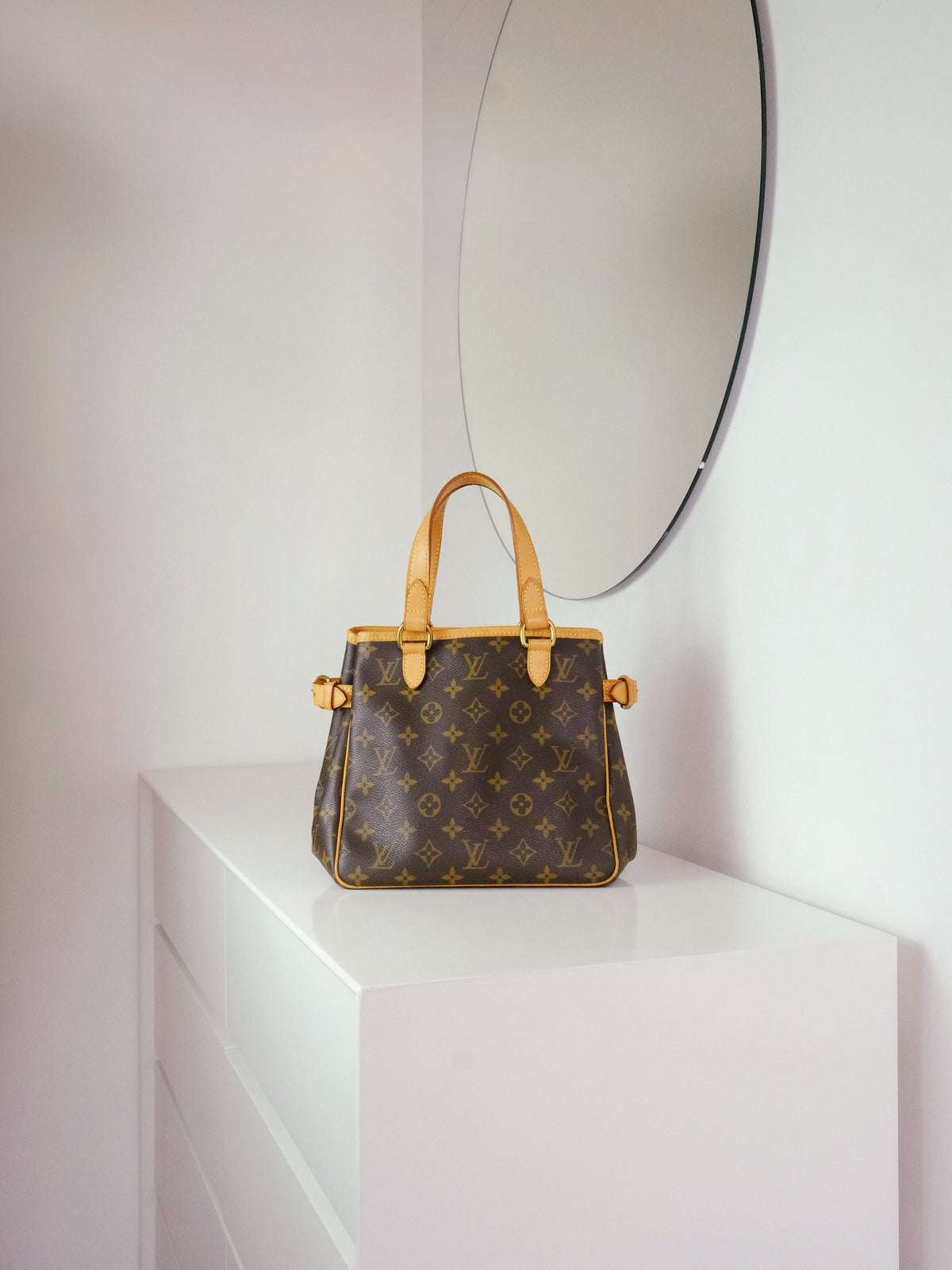 Louis Vuitton Vintage Batignolles PM Tote Handbag Crossbody Bag