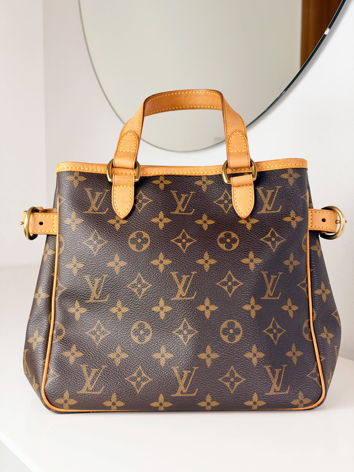 Louis Vuitton Vintage Batignolles PM Tote Handbag Crossbody Bag