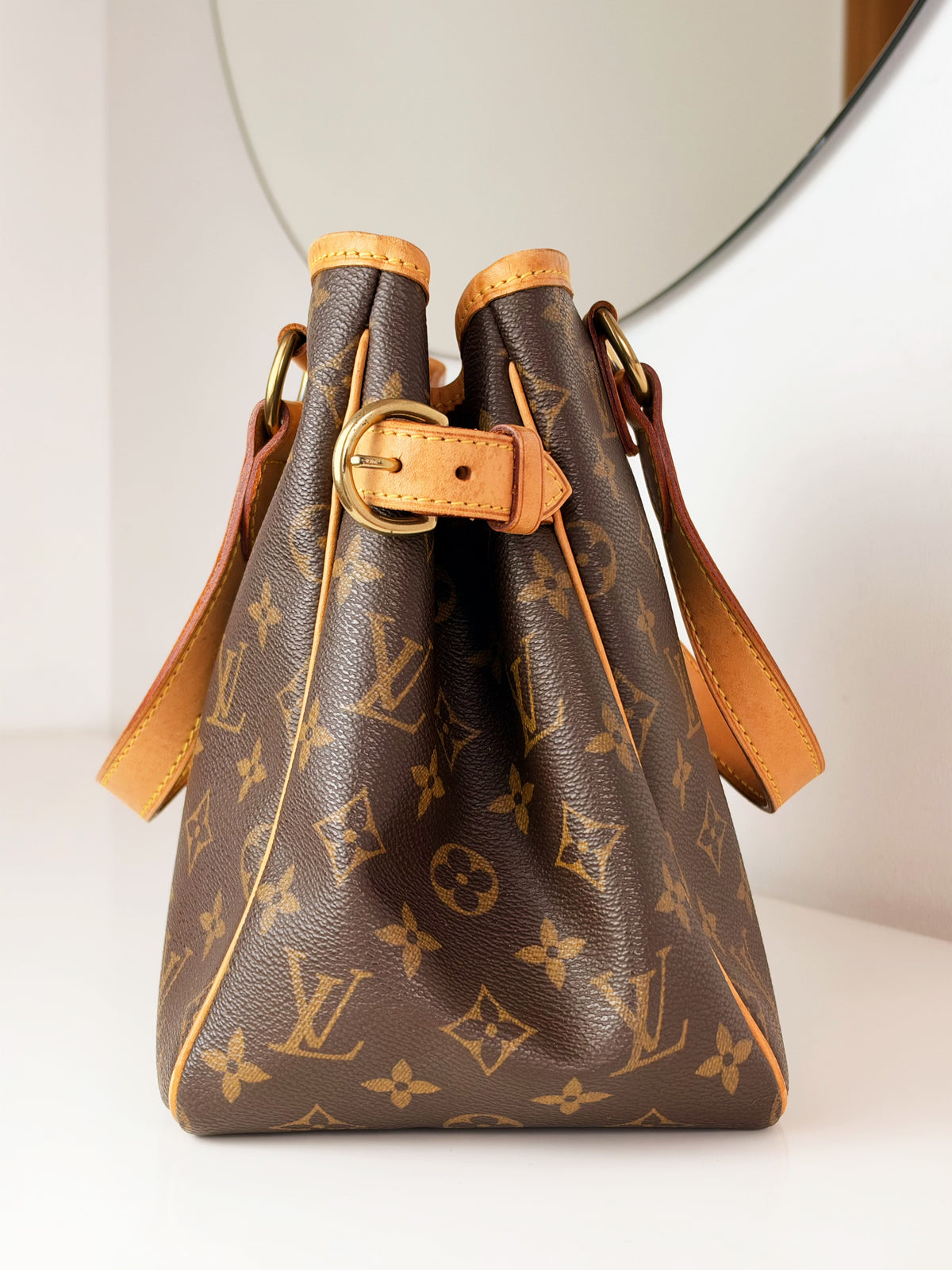 Louis Vuitton Vintage Batignolles PM Tote Handbag Crossbody Bag