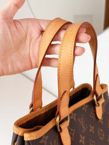 Louis Vuitton Vintage Batignolles PM Tote Handbag Crossbody Bag
