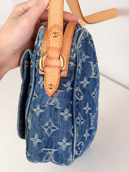 Louis Vuitton Vintage Denim Camera Crossbody Bag