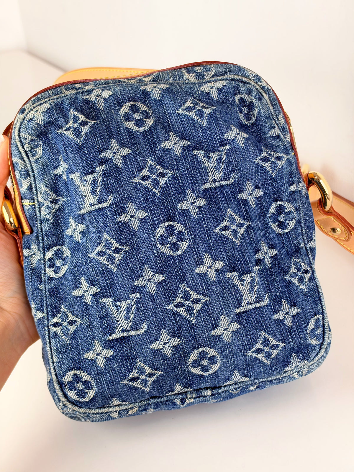 Louis Vuitton Vintage Denim Camera Crossbody Bag