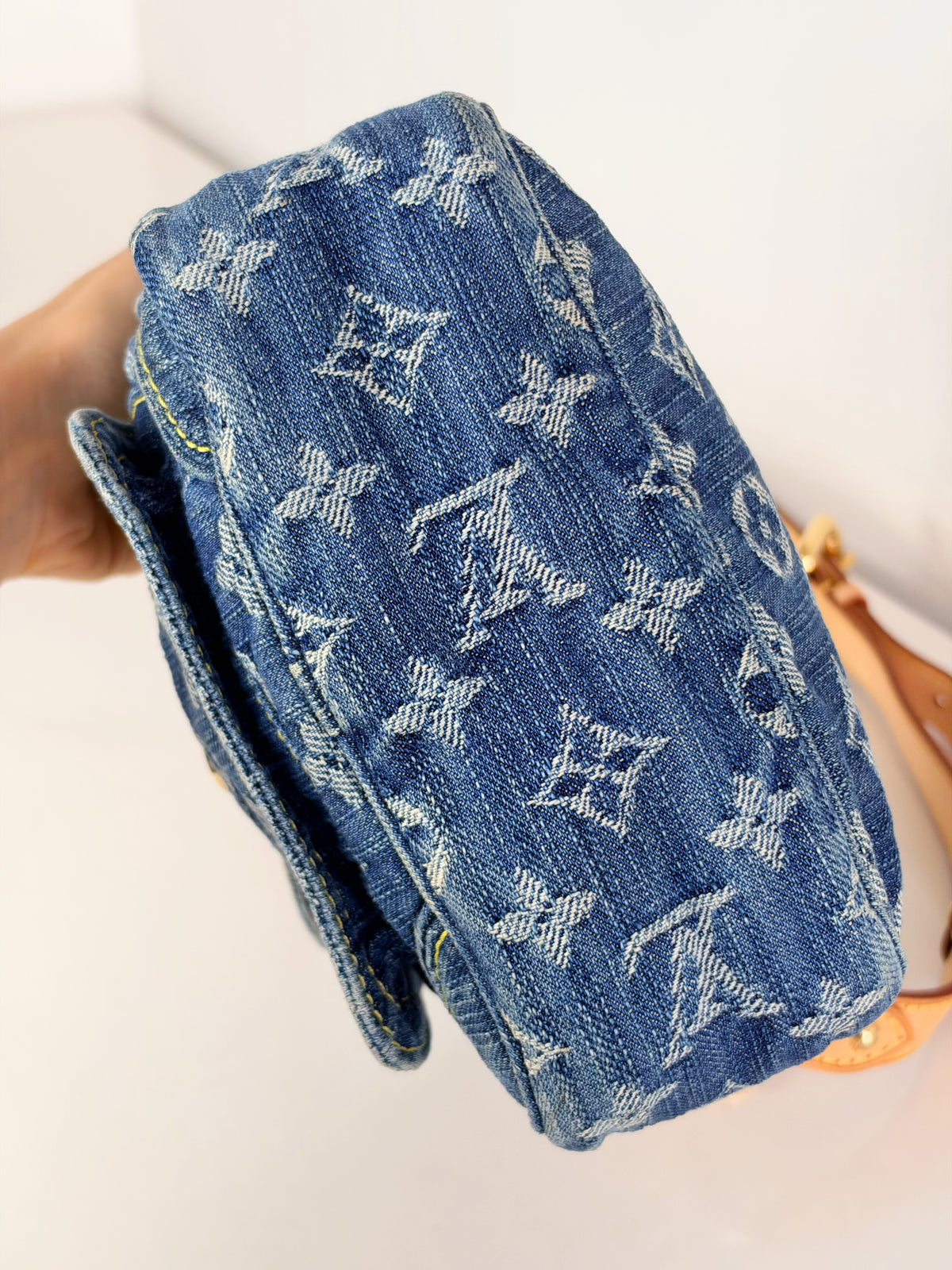Louis Vuitton Vintage Denim Camera Crossbody Bag