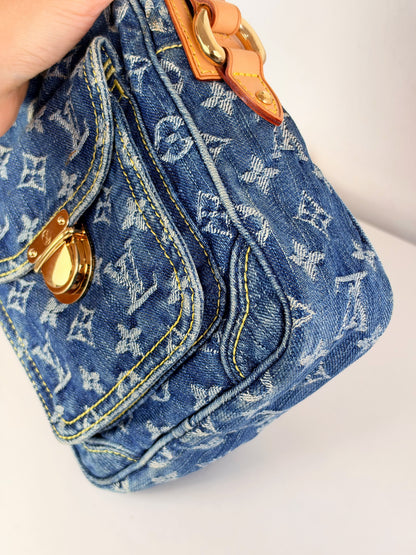 Louis Vuitton Vintage Denim Camera Crossbody Bag