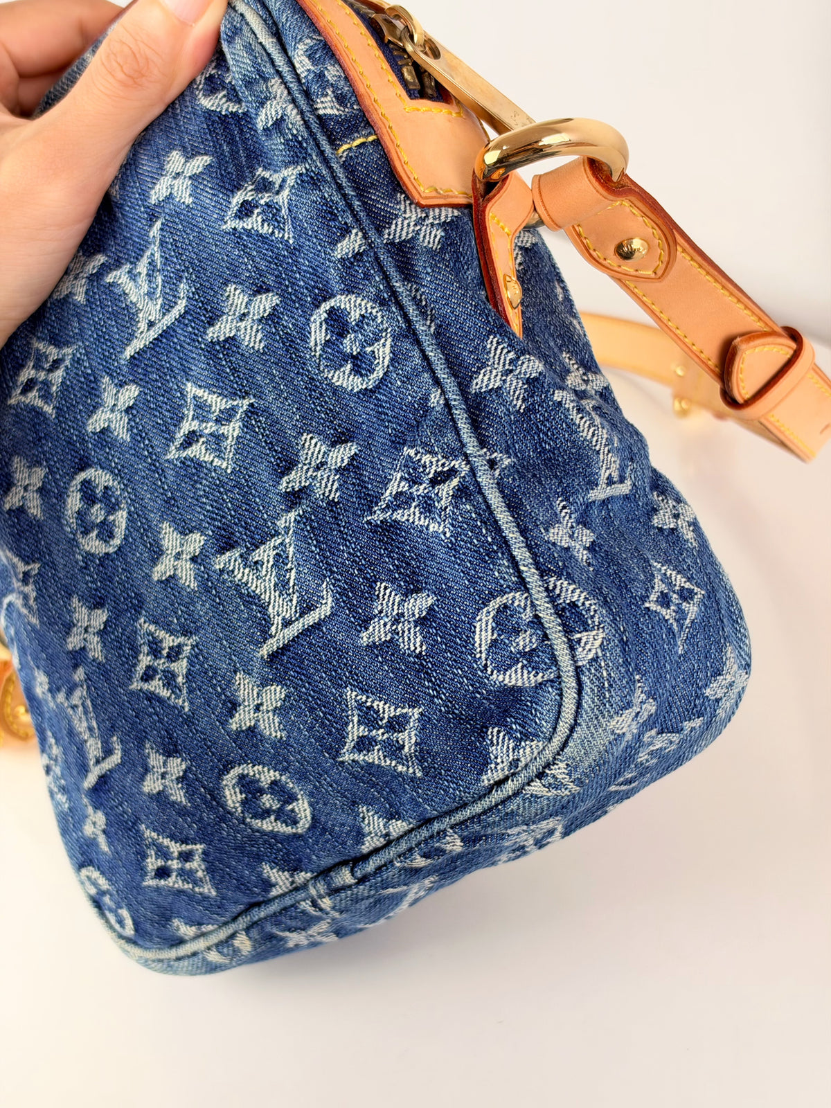 Louis Vuitton Vintage Denim Camera Crossbody Bag