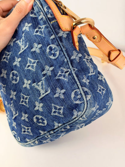 Louis Vuitton Vintage Denim Camera Crossbody Bag