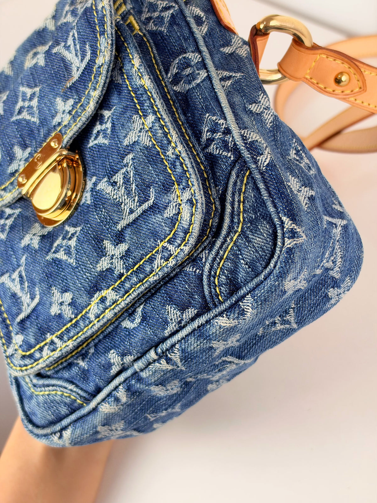 Louis Vuitton Vintage Denim Camera Crossbody Bag