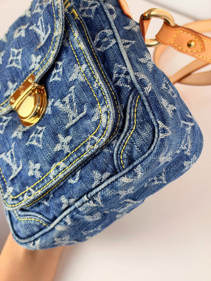 Louis Vuitton Vintage Denim Camera Crossbody Bag
