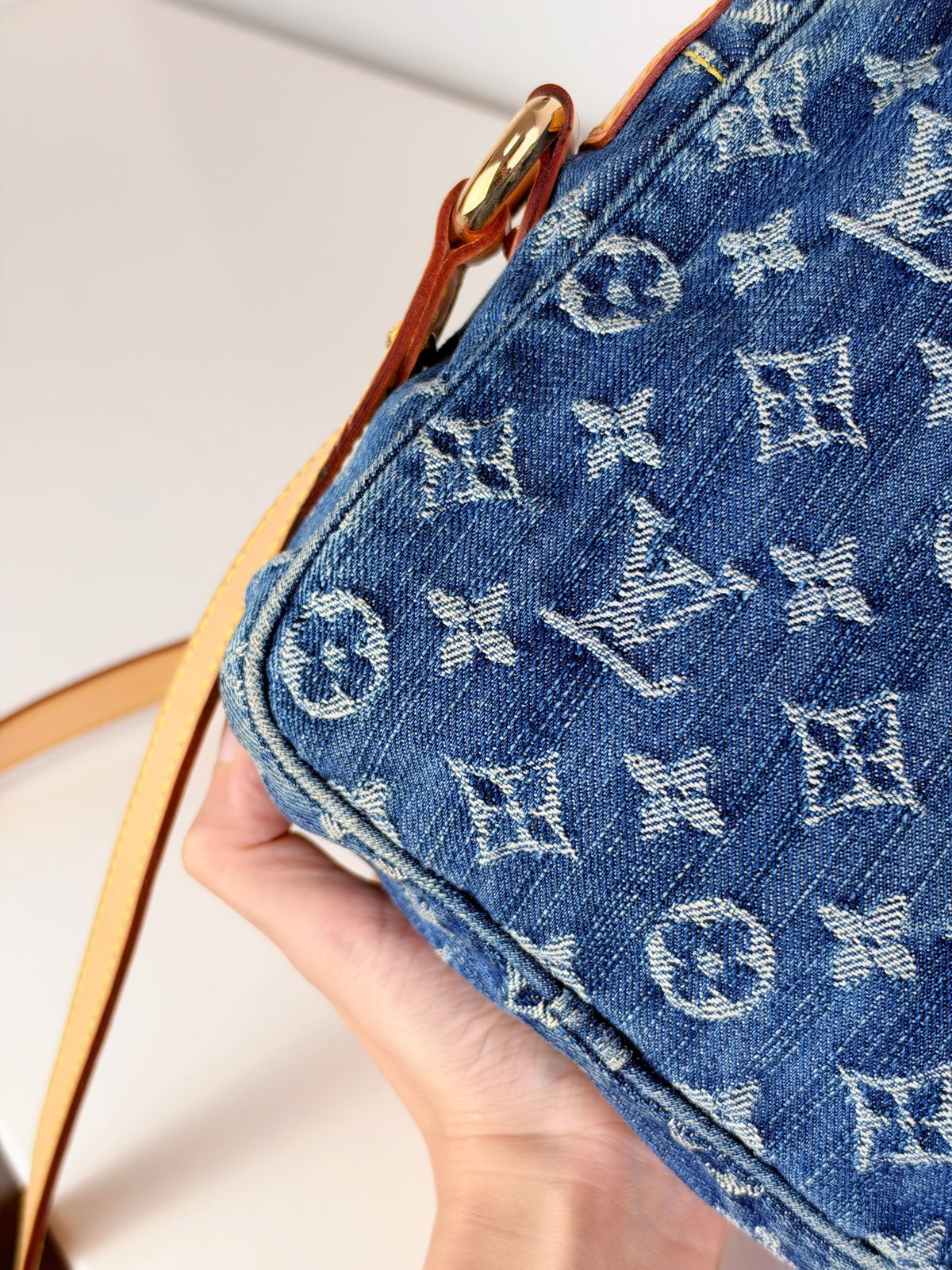 Louis Vuitton Vintage Denim Camera Crossbody Bag