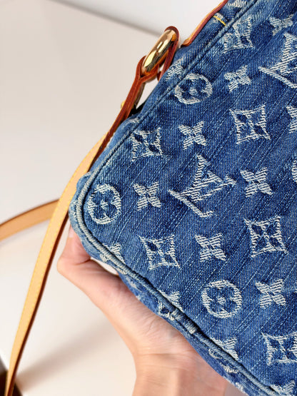 Louis Vuitton Vintage Denim Camera Crossbody Bag