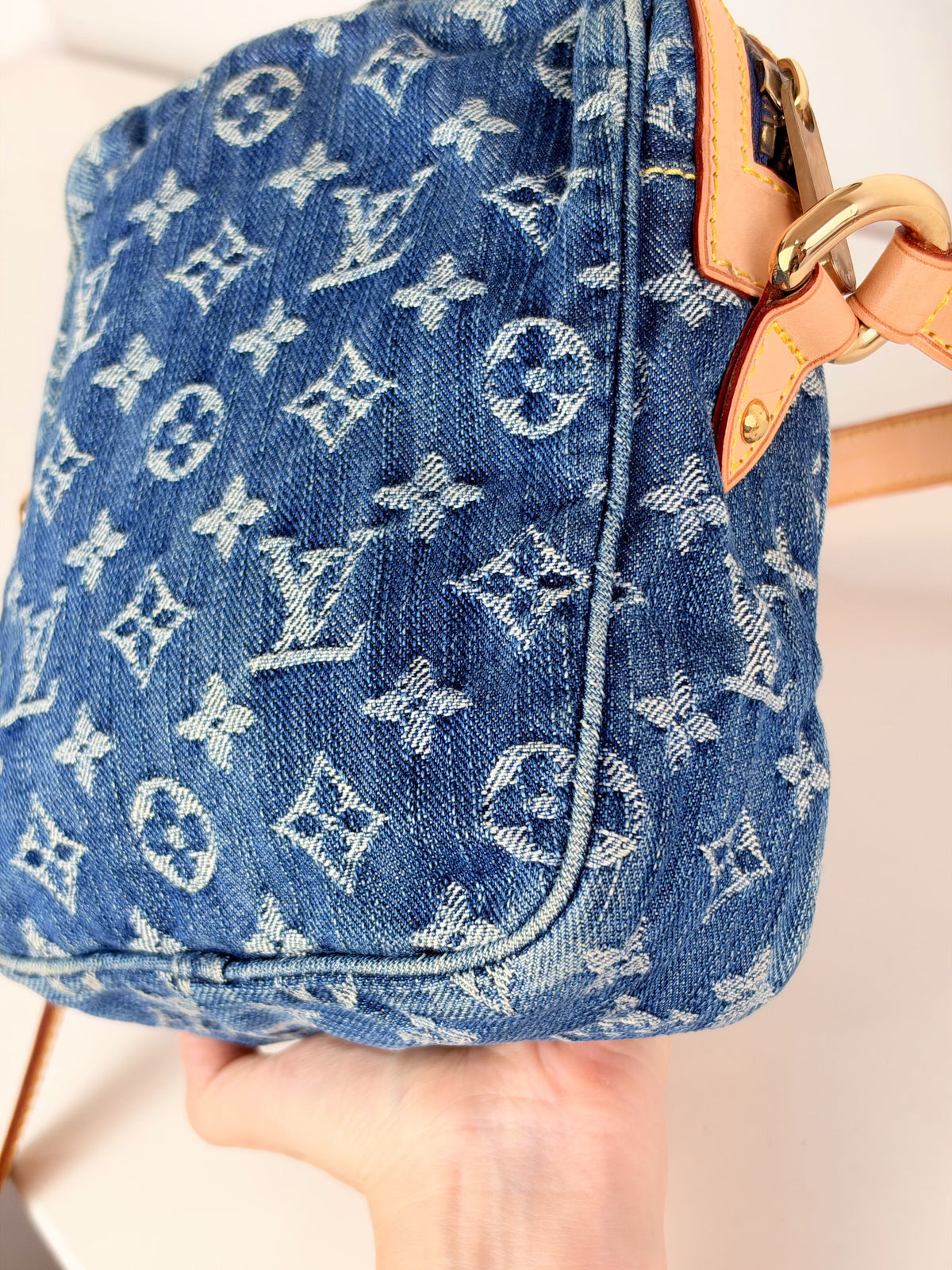 Louis Vuitton Vintage Denim Camera Crossbody Bag