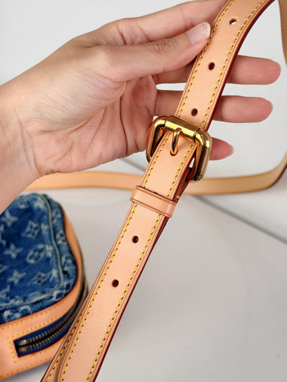 Louis Vuitton Vintage Denim Camera Crossbody Bag