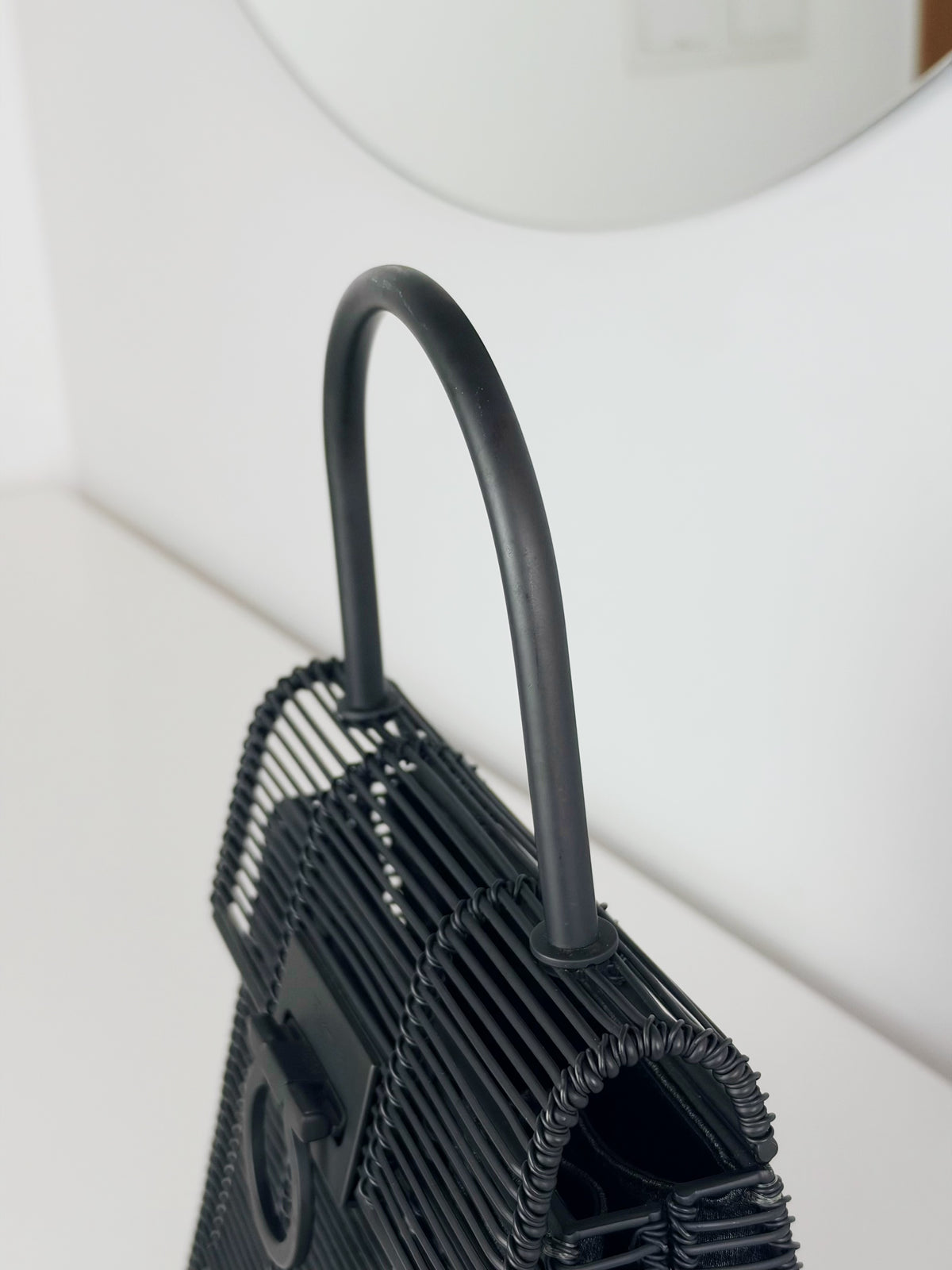 Salvatore Ferragamo Vintage Metal Cage Gancini Limited Edition Handbag