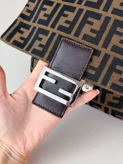 Fendi Vintage Zucca Mamma Baguette Shoulder Bag