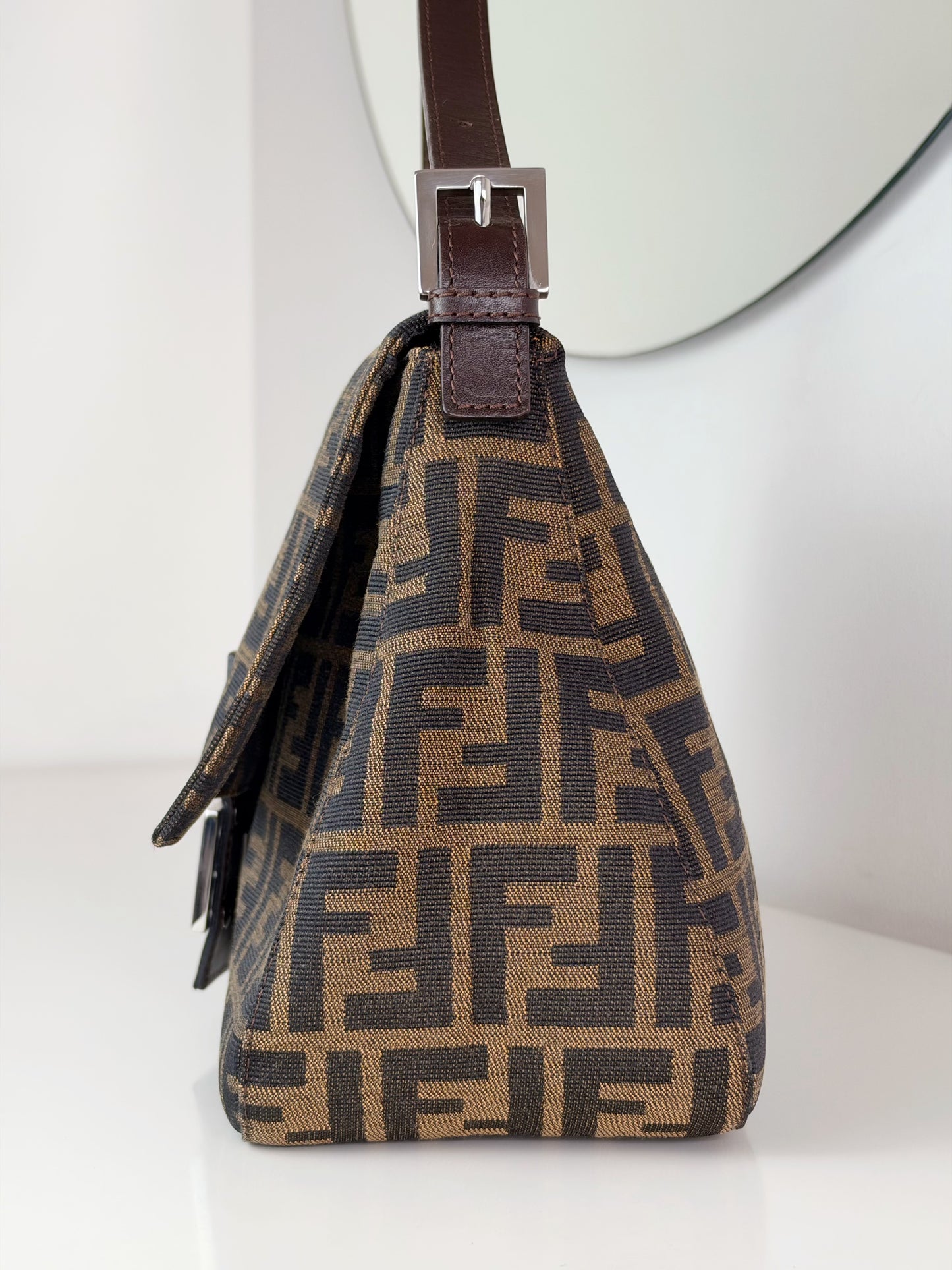 Fendi Vintage Zucca Mamma Baguette Shoulder Bag