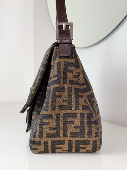 Fendi Vintage Zucca Mamma Baguette Shoulder Bag