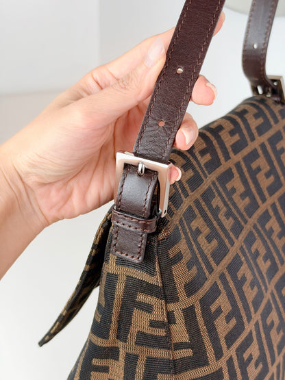 Fendi Vintage Zucca Mamma Baguette Shoulder Bag