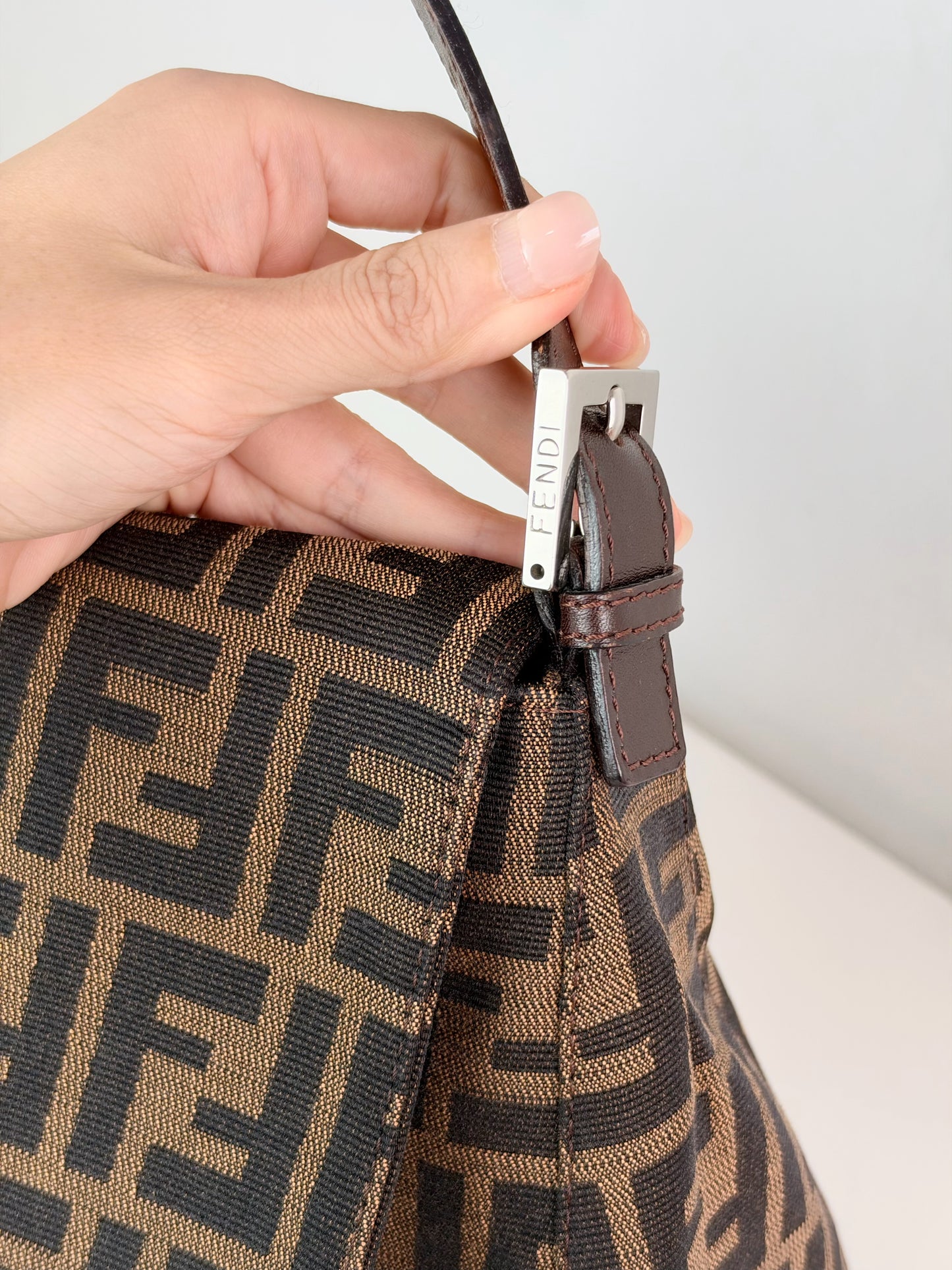Fendi Vintage Zucca Mamma Baguette Shoulder Bag