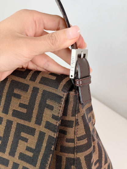 Fendi Vintage Zucca Mamma Baguette Shoulder Bag