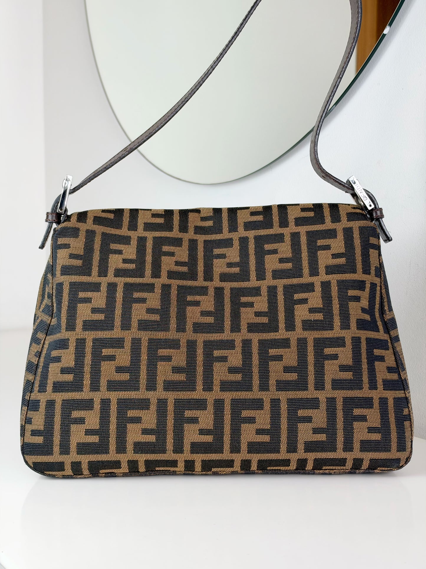 Fendi Vintage Zucca Mamma Baguette Shoulder Bag