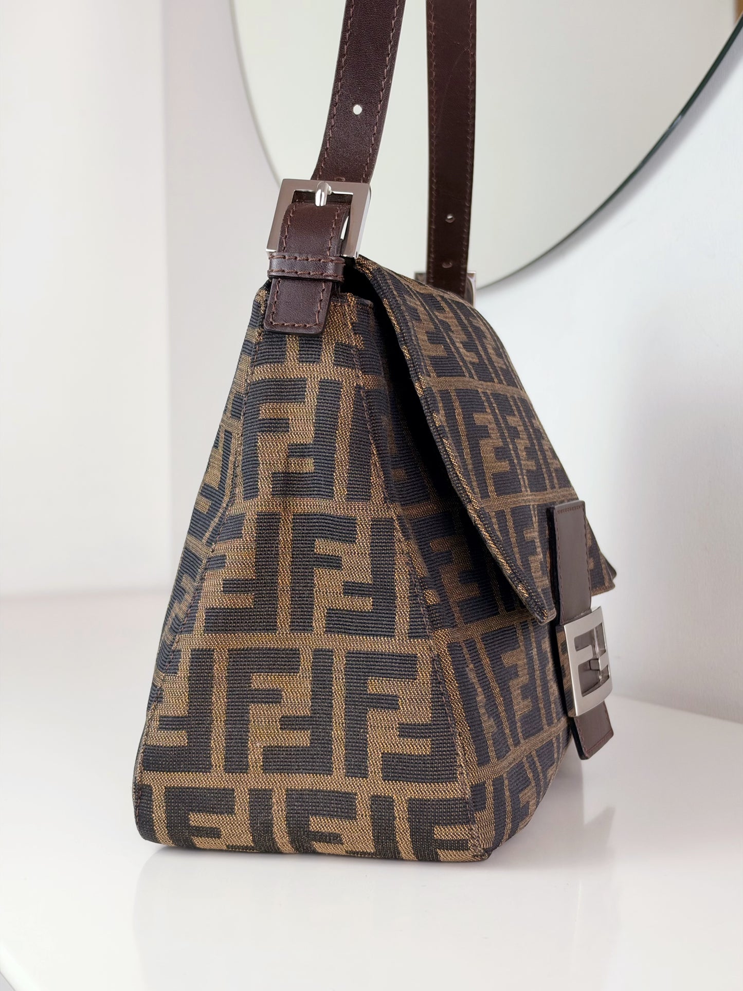 Fendi Vintage Zucca Mamma Baguette Shoulder Bag