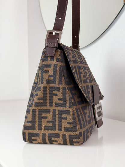 Fendi Vintage Zucca Mamma Baguette Shoulder Bag