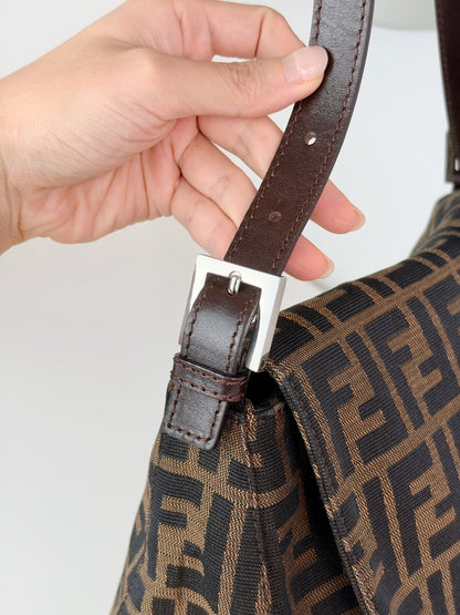 Fendi Vintage Zucca Mamma Baguette Shoulder Bag