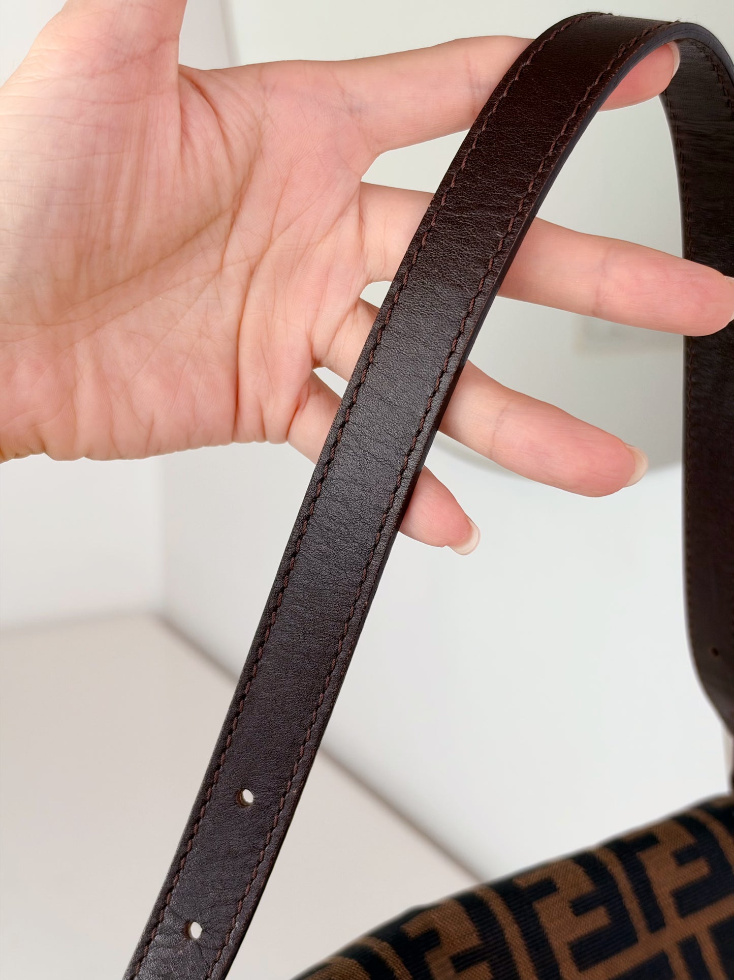 Fendi Vintage Zucca Mamma Baguette Shoulder Bag