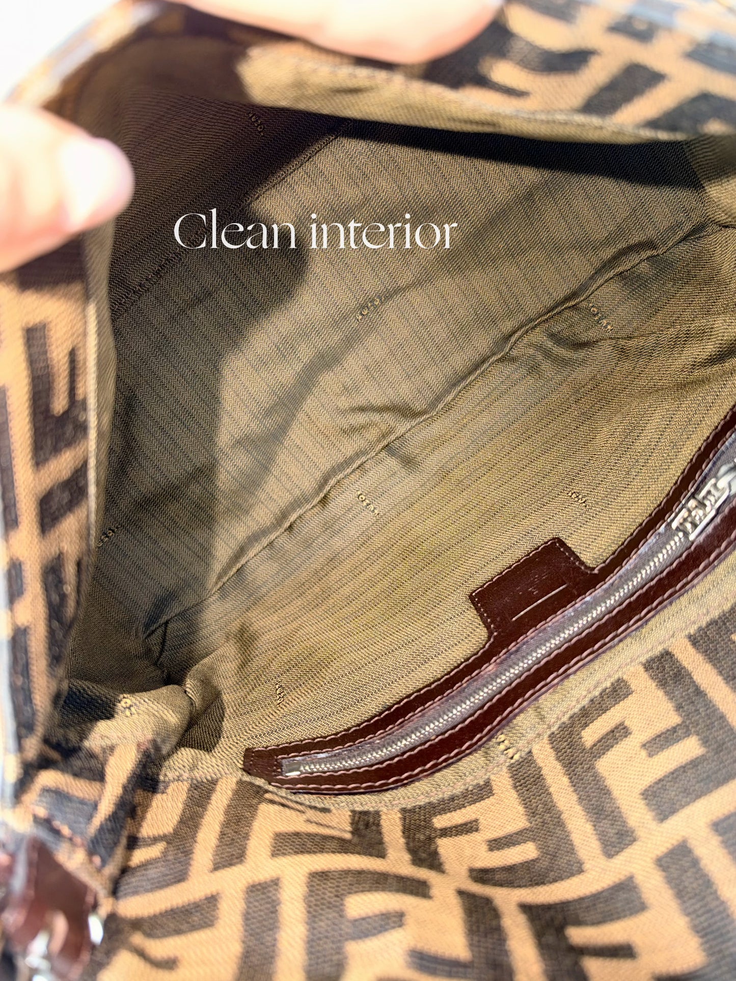 Fendi Vintage Zucca Mamma Baguette Shoulder Bag