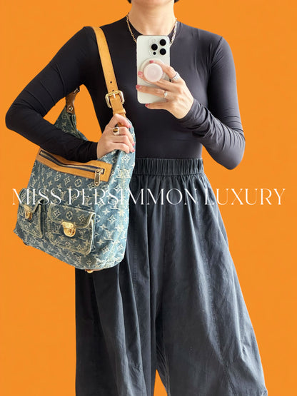 Louis Vuitton Vintage Denim Baggy GM Shoulder Bag