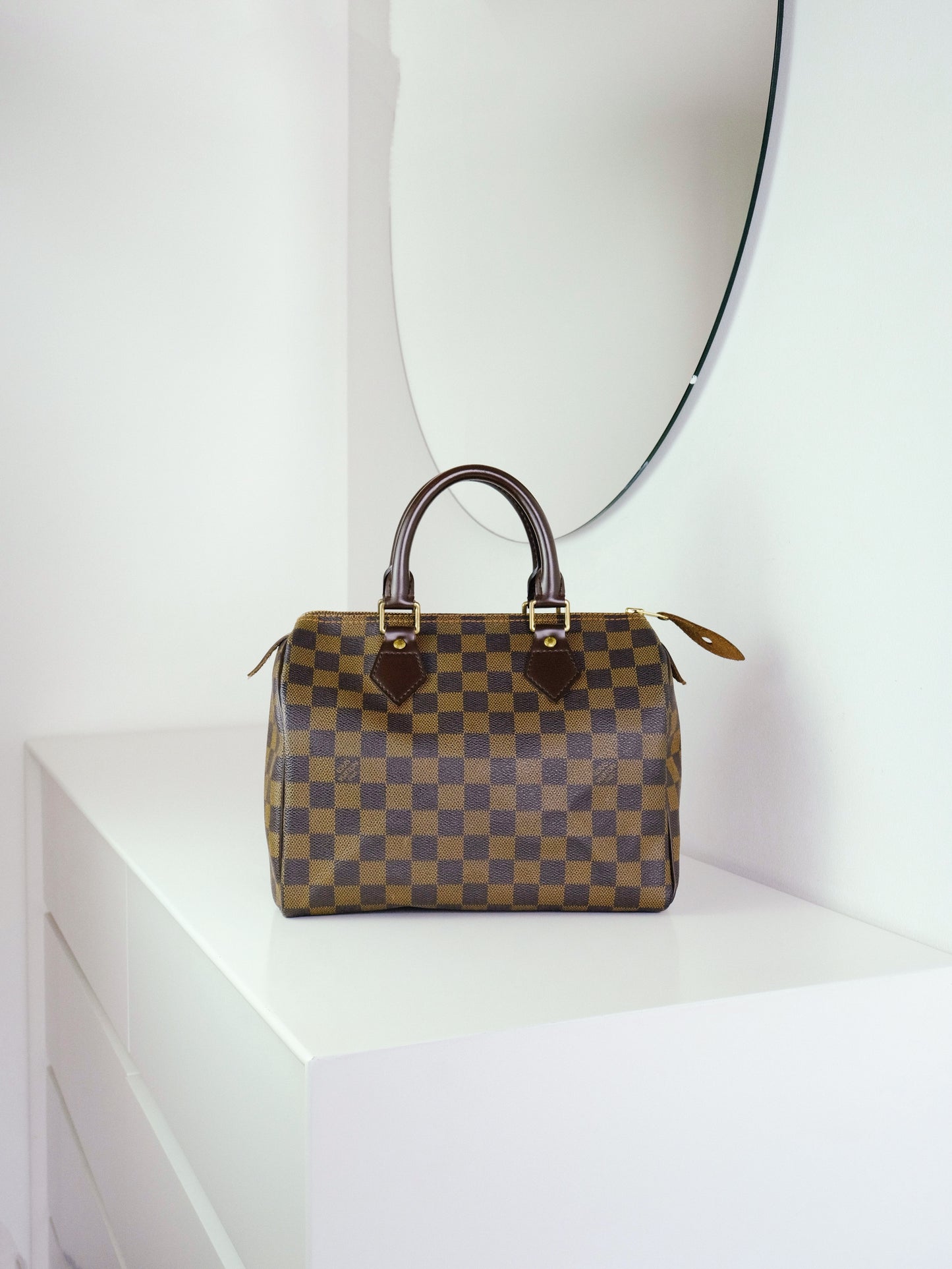 Louis Vuitton Vintage Damier Speedy 25 Handbag Crossbody Bag