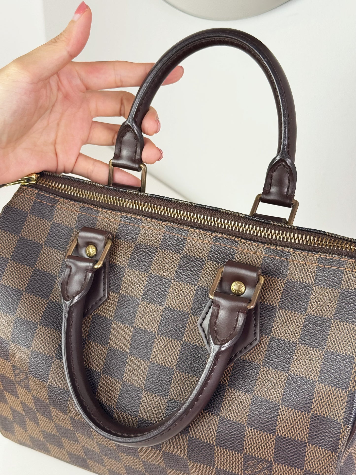 Louis Vuitton Vintage Damier Speedy 25 Handbag Crossbody Bag