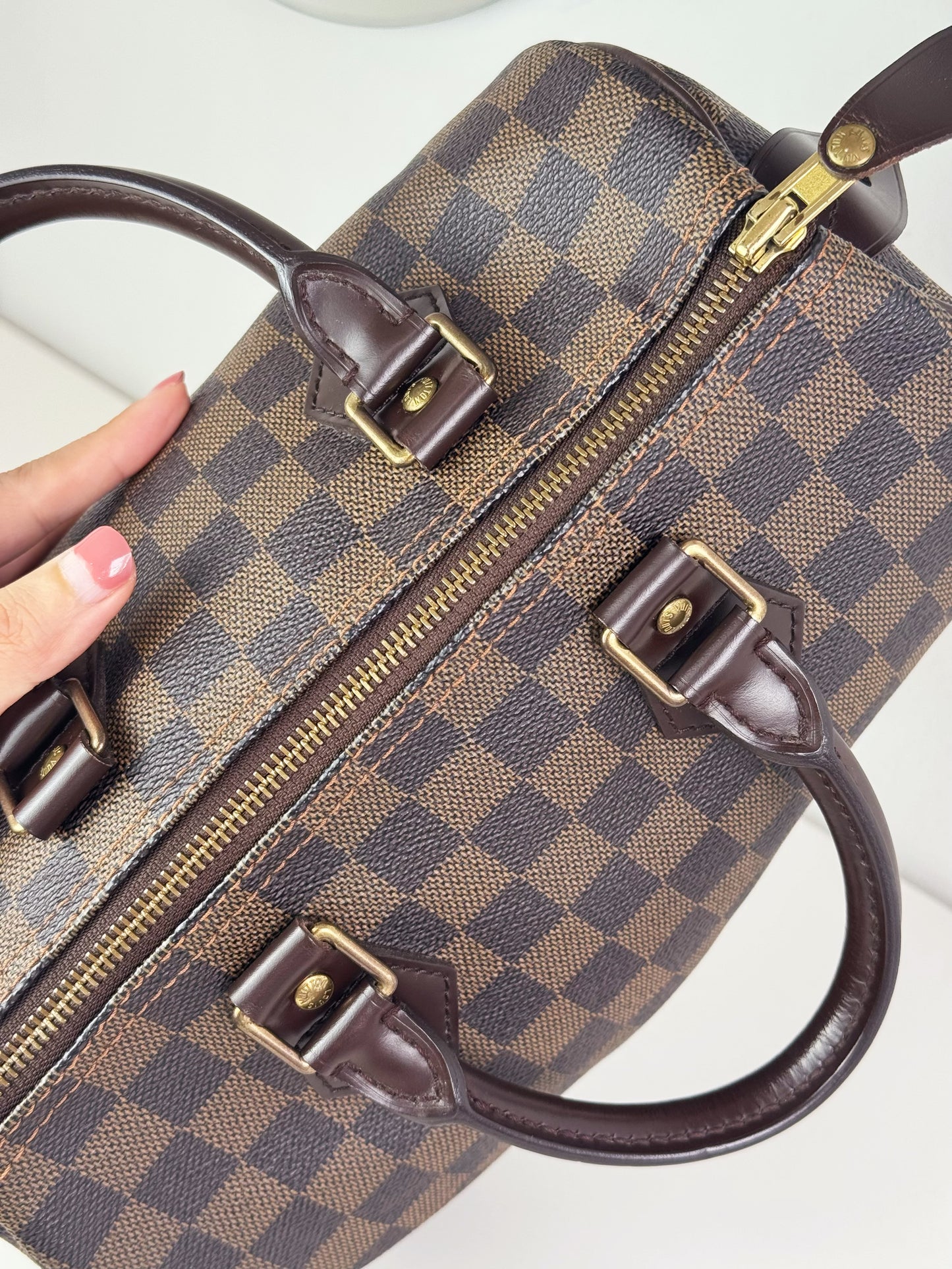Louis Vuitton Vintage Damier Speedy 25 Handbag Crossbody Bag