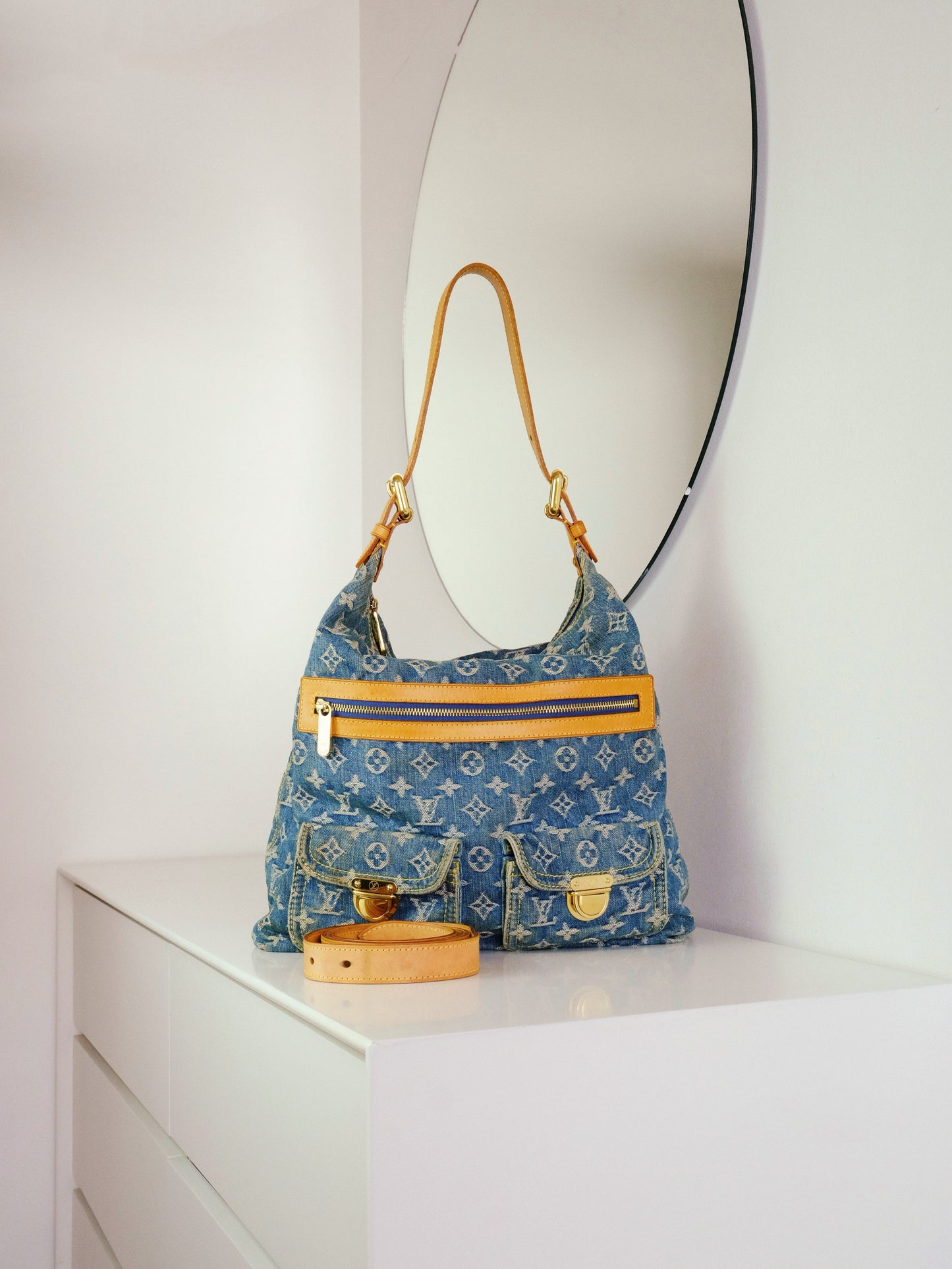 Louis Vuitton Vintage Denim Baggy GM Shoulder Bag