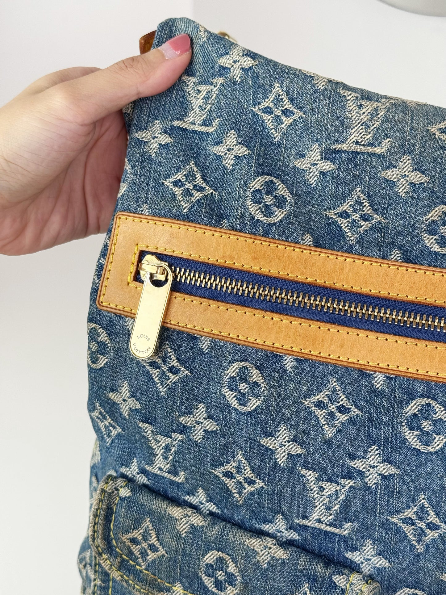 Louis Vuitton Vintage Denim Baggy GM Shoulder Bag