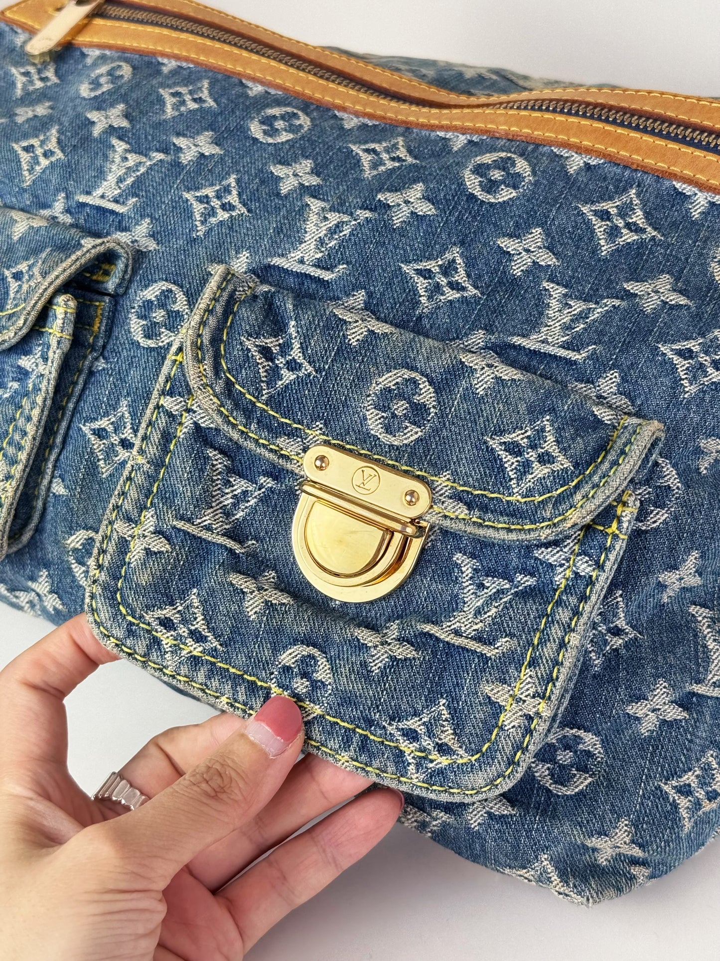 Louis Vuitton Vintage Denim Baggy GM Shoulder Bag