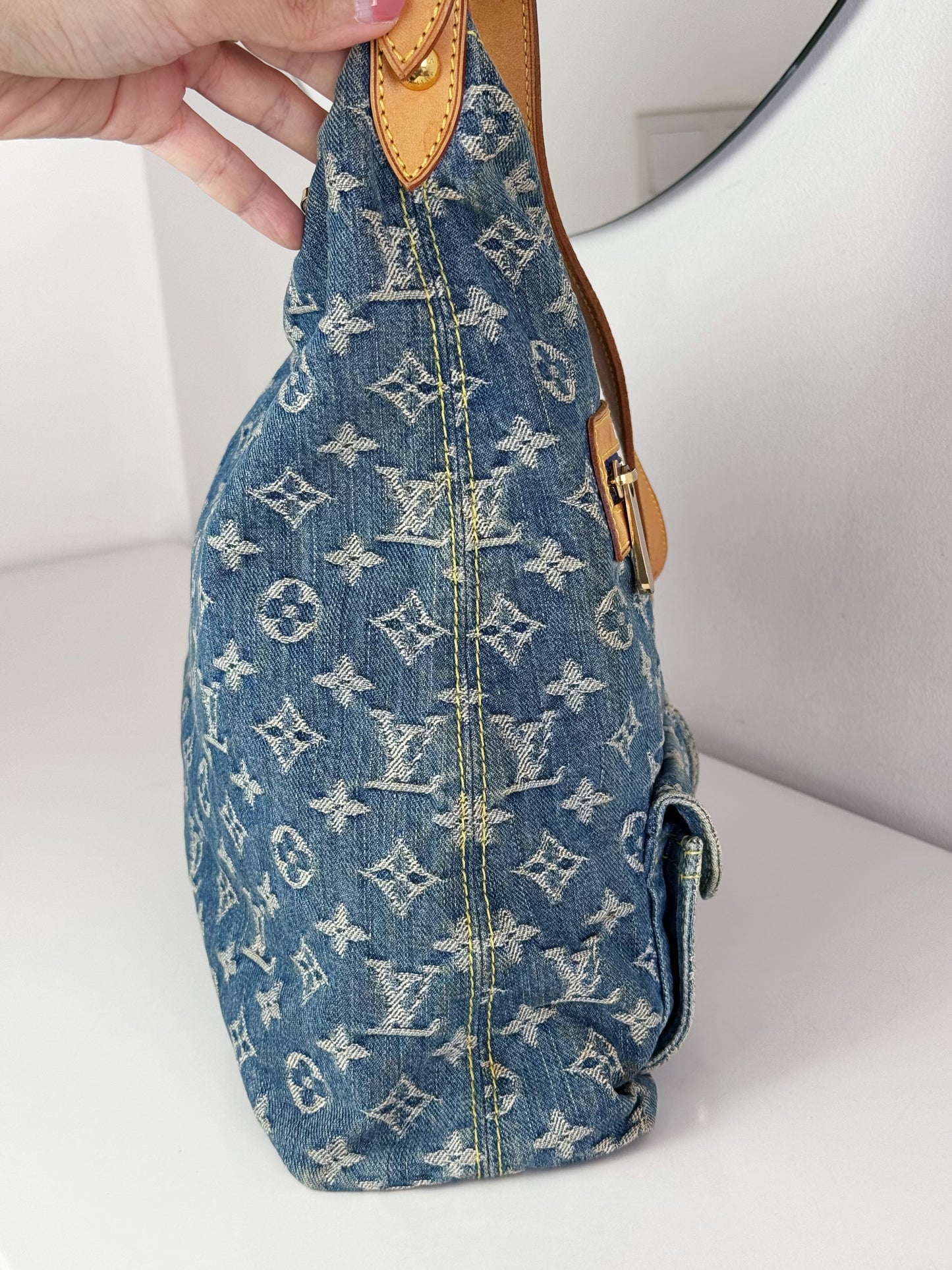 Louis Vuitton Vintage Denim Baggy GM Shoulder Bag