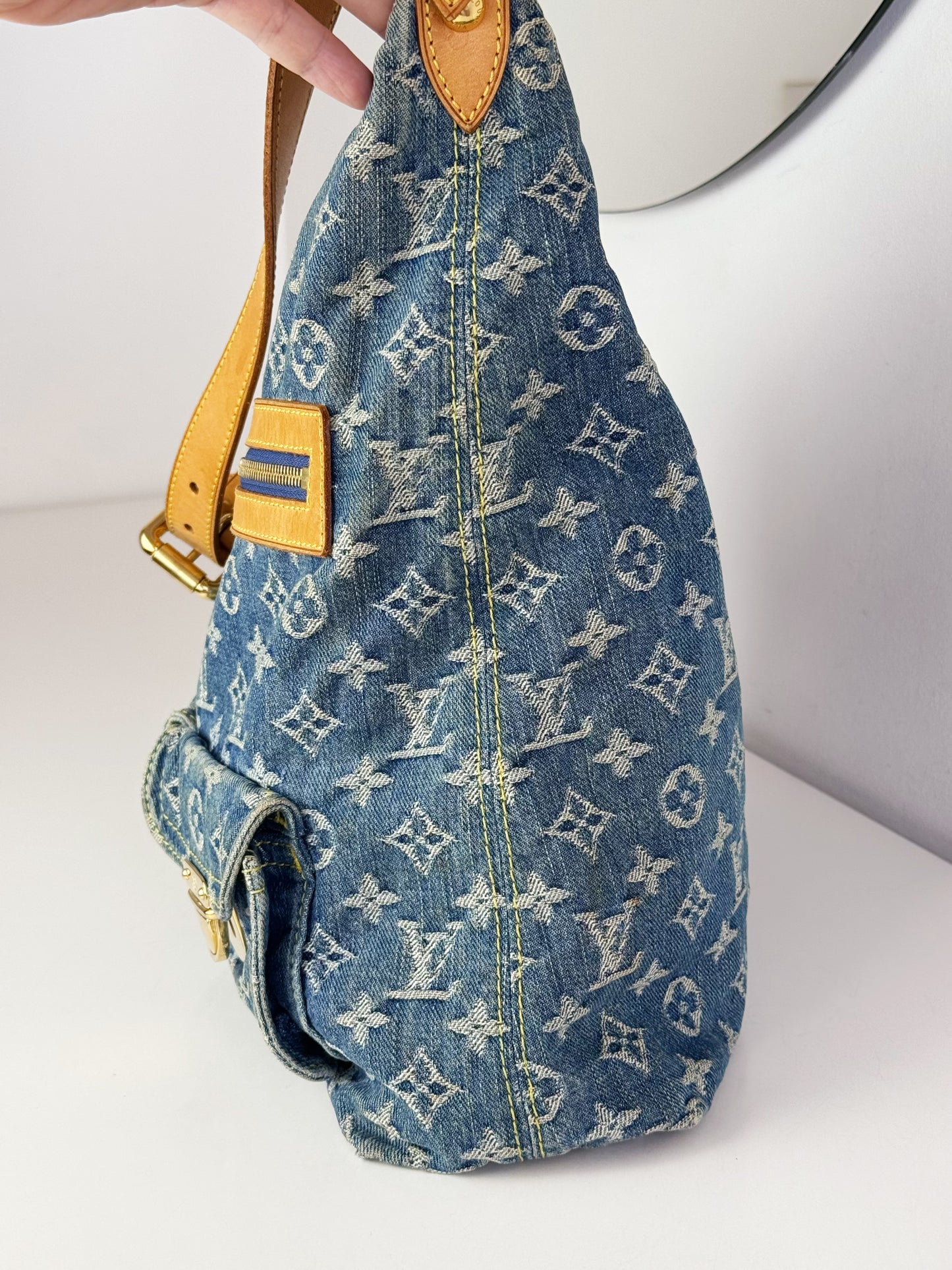 Louis Vuitton Vintage Denim Baggy GM Shoulder Bag