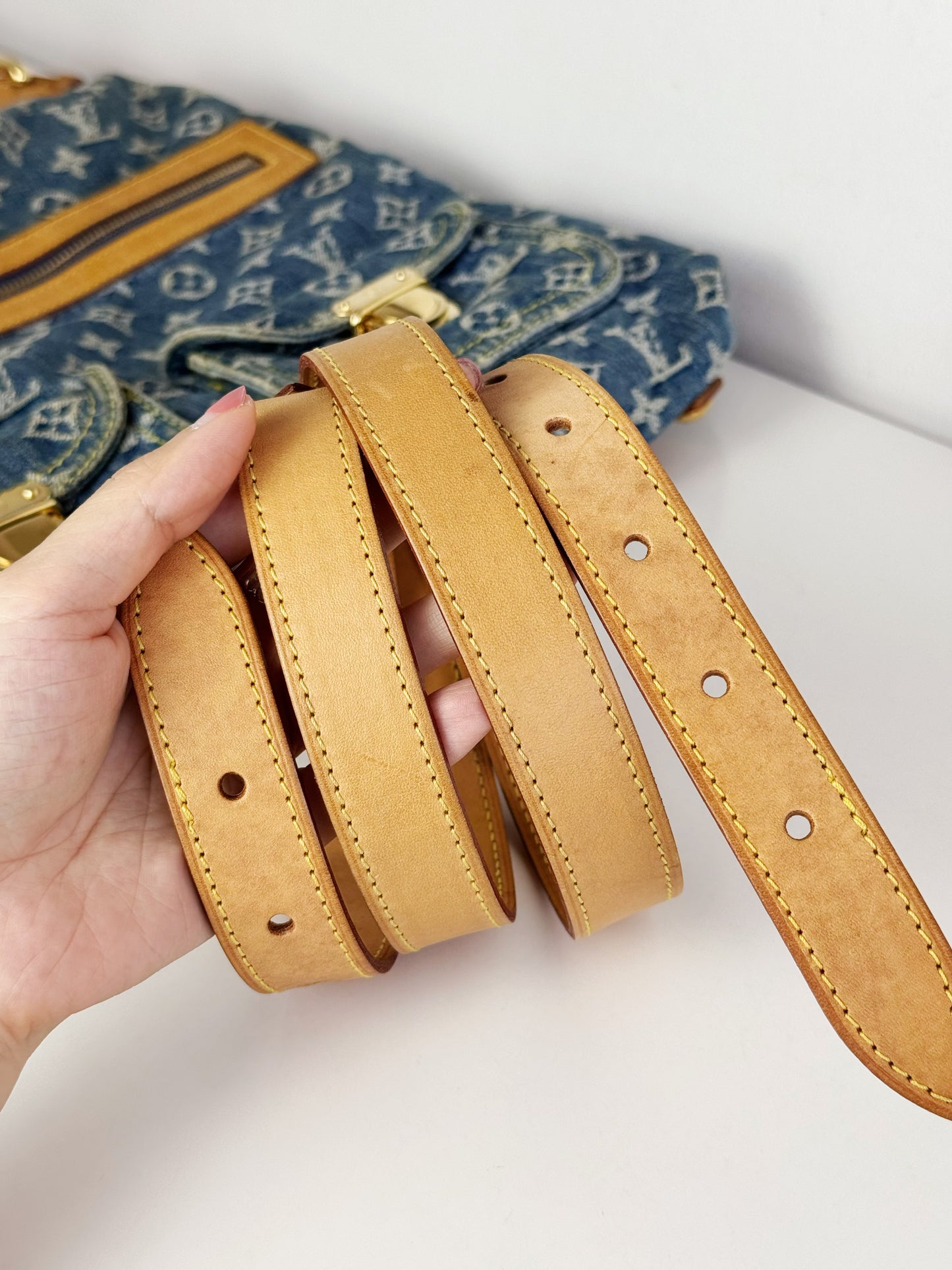 Louis Vuitton Vintage Denim Baggy GM Shoulder Bag