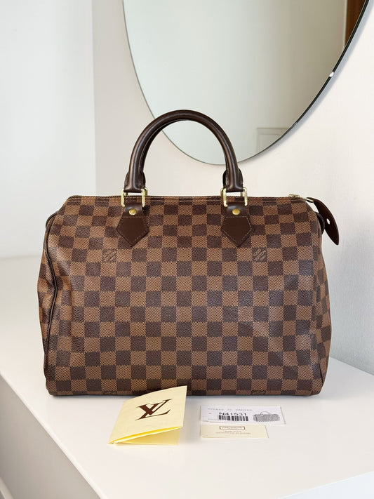 Louis Vuitton Vintage Damier Speedy 30 Handbag Crossbody Bag