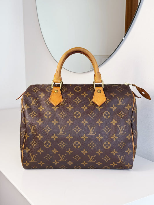 Louis Vuitton Vintage Speedy 30 Handbag Crossbody Bag