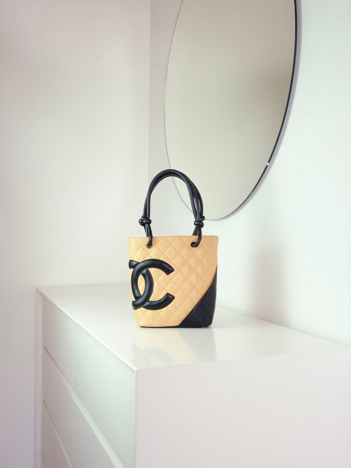 Chanel Vintage Mini Cambon Shoulder Tote Bag